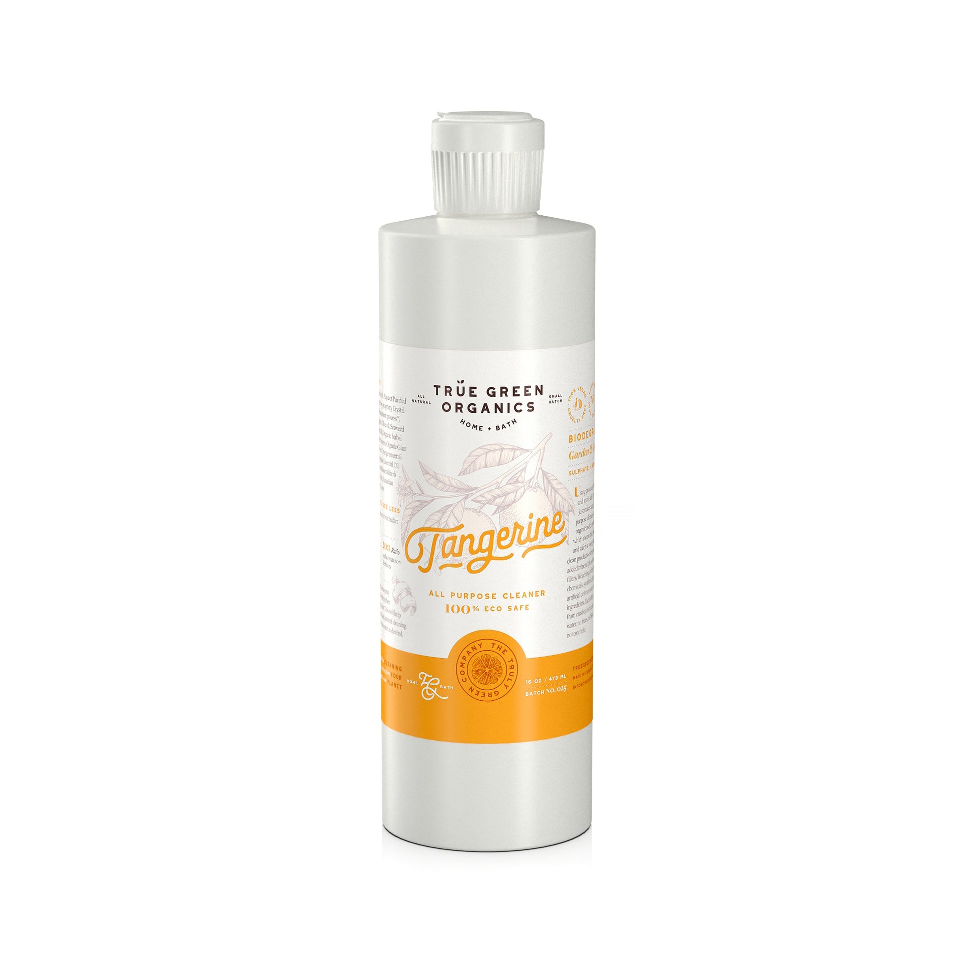 True Green Organics Tangerine Clean All Purpose Cleaner 16oz Bottle