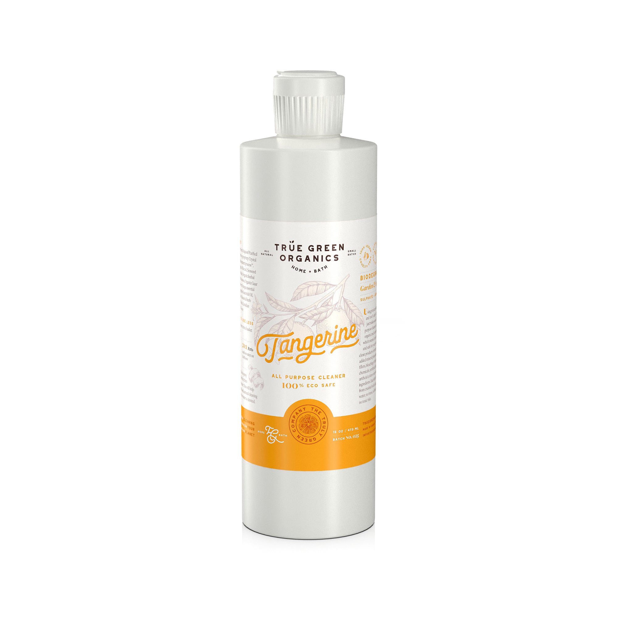 Tangerine Clean 100% Organic All Purpose Cleaner 2 Month Supply (16oz)