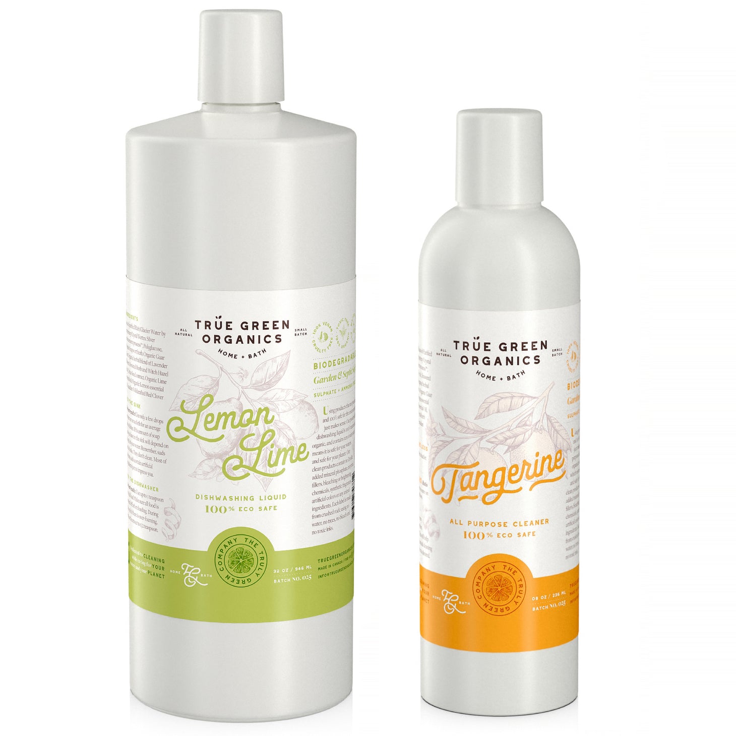 Sparkle Clean Dishwashing Liquid 32 oz + Tangerine Clean Multipurpose Cleaner 8oz